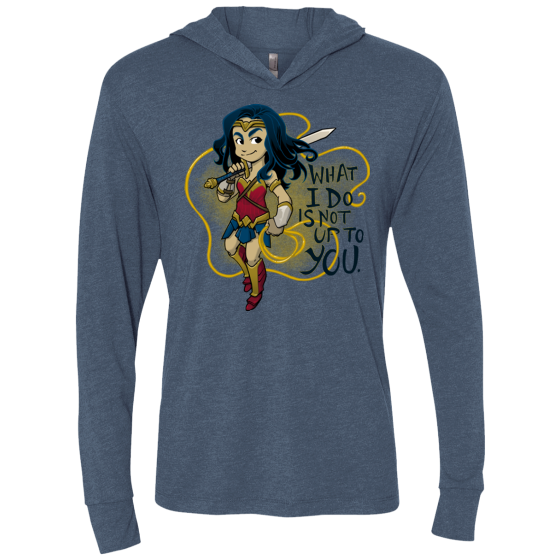 WW Text Triblend Long Sleeve Hoodie Tee