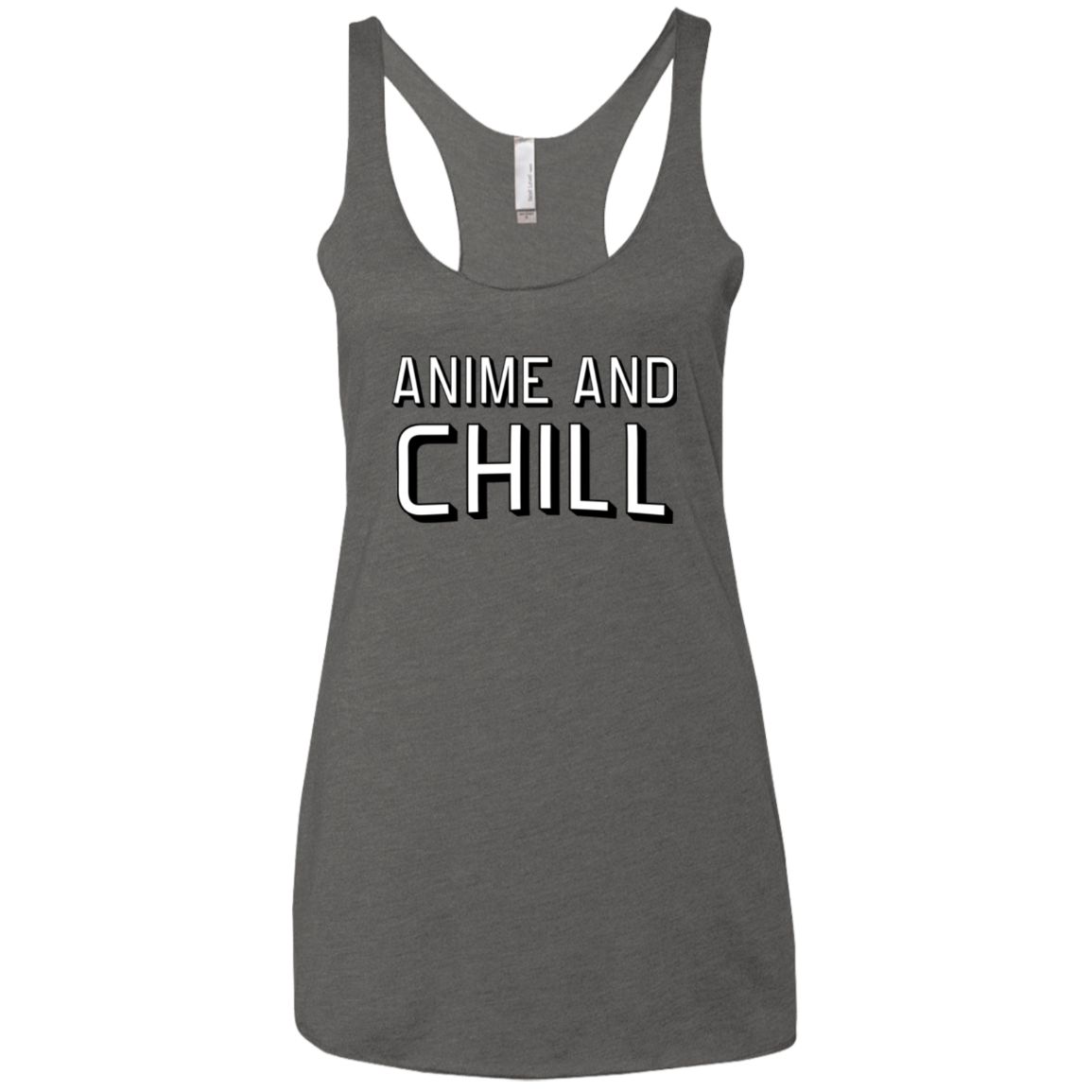 Anime and chill Women's Triblend Racerback Tank