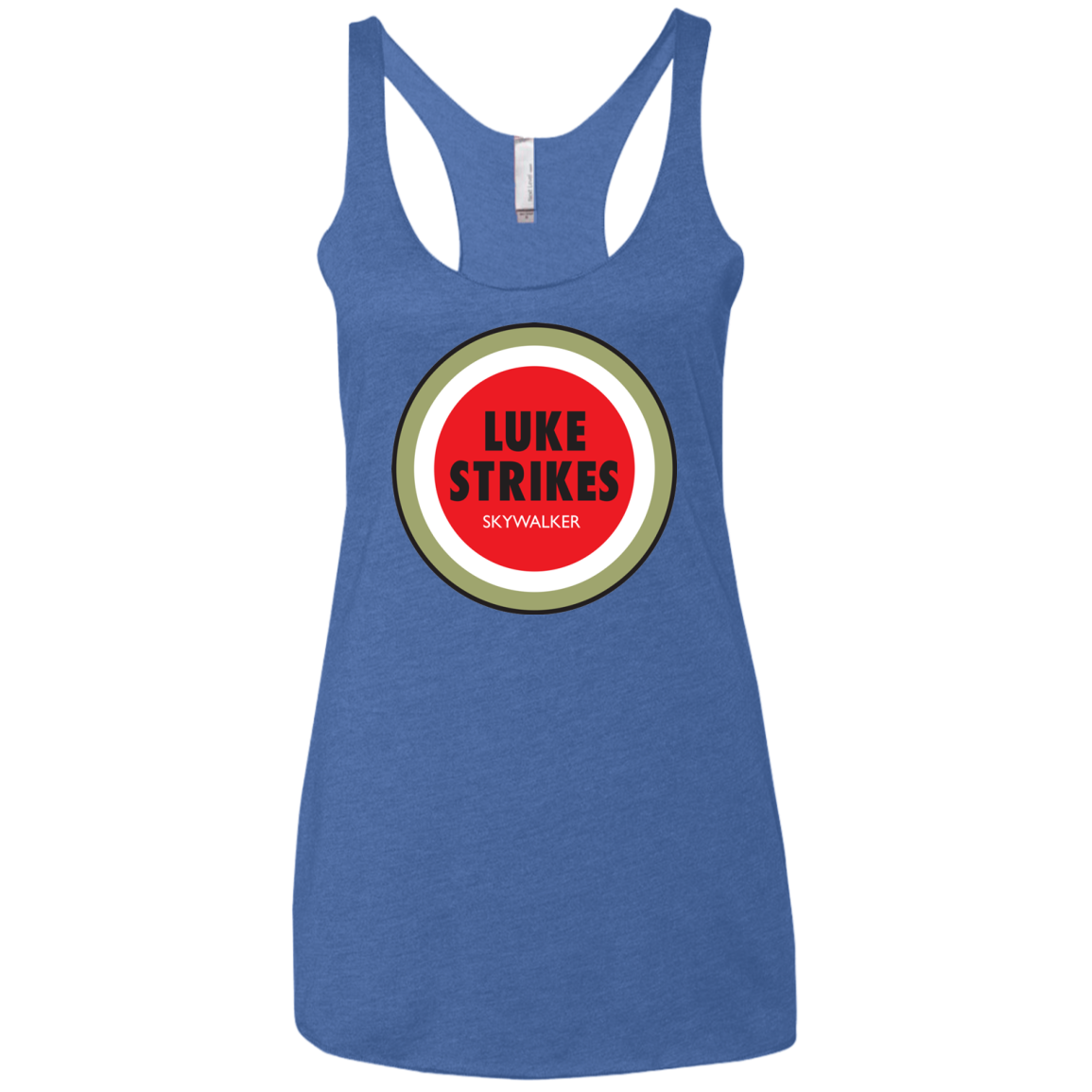 Luke Strikes Women's Triblend Racerback Tank