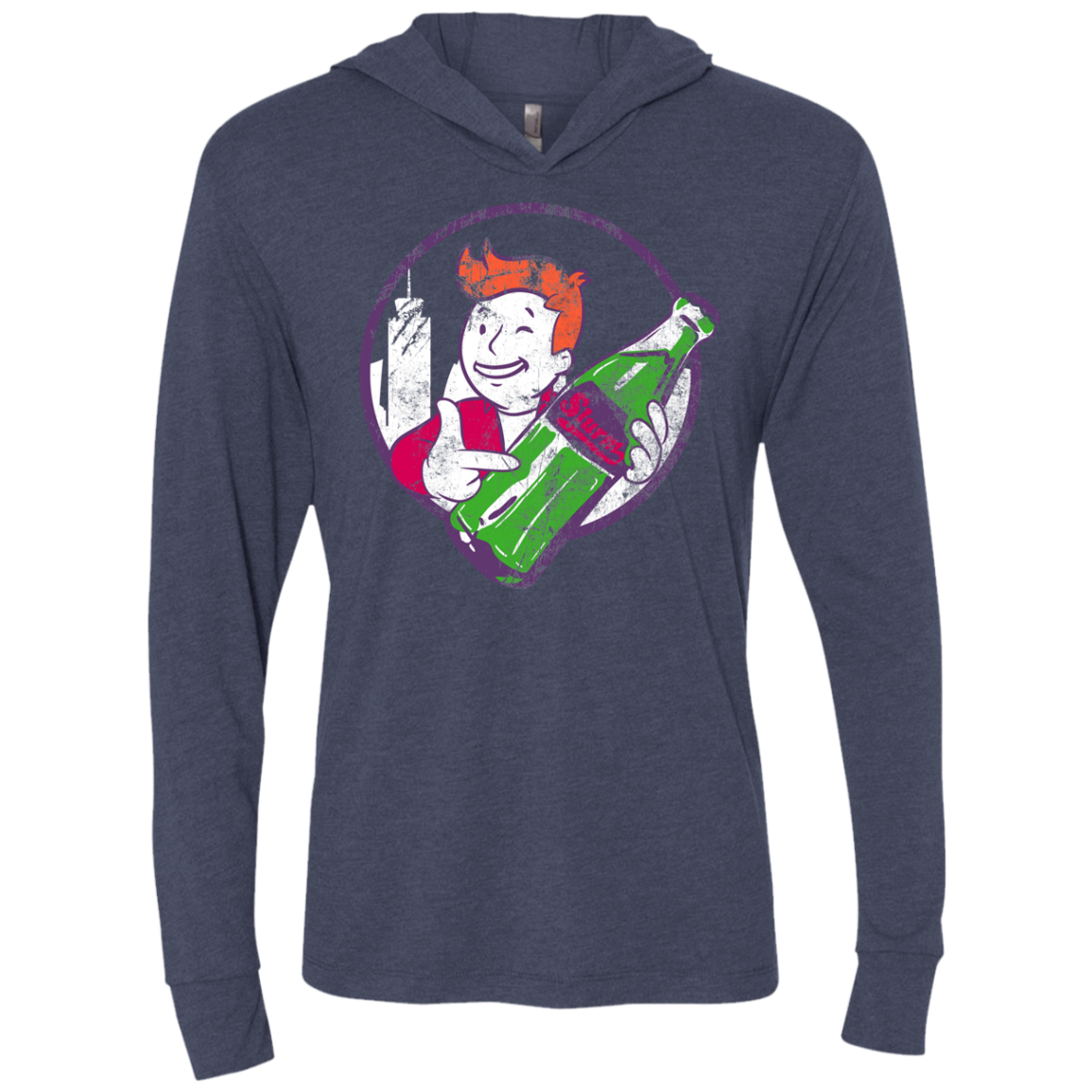 Slurm Cola Triblend Long Sleeve Hoodie Tee