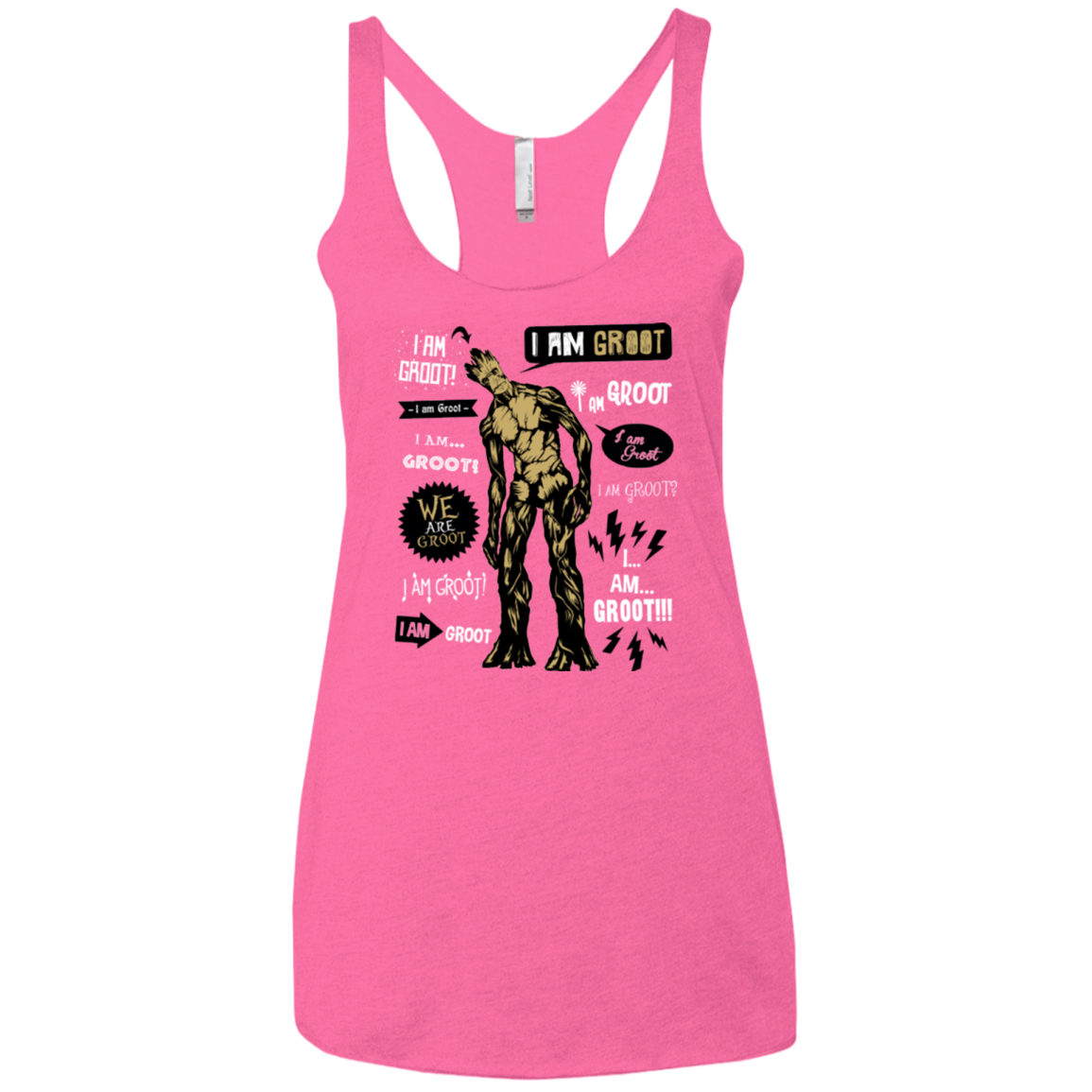Groot Famous Quotes Women's Triblend Racerback Tank