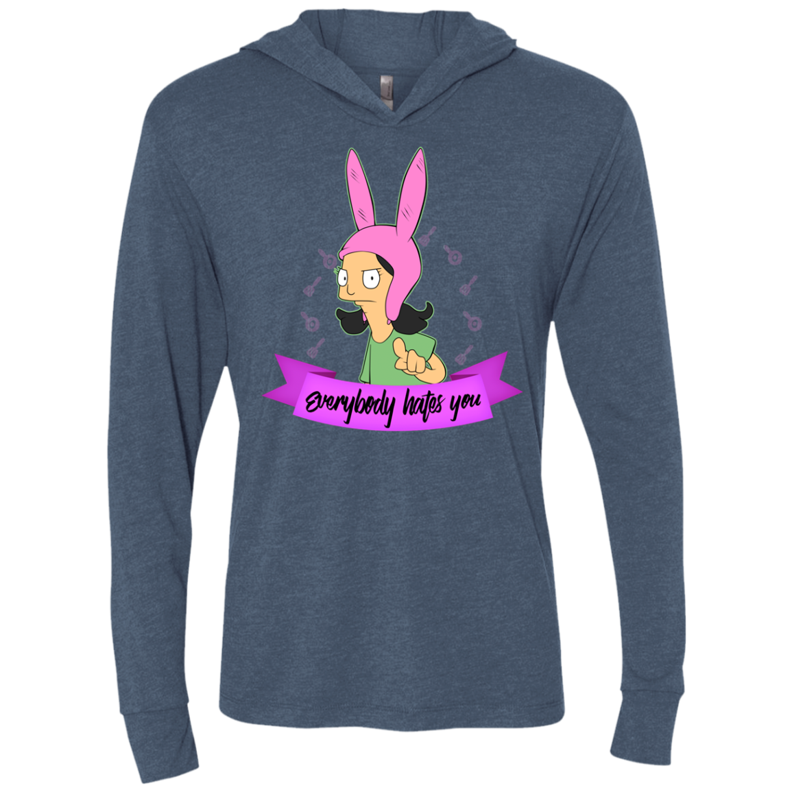 Louise Everybody Triblend Long Sleeve Hoodie Tee