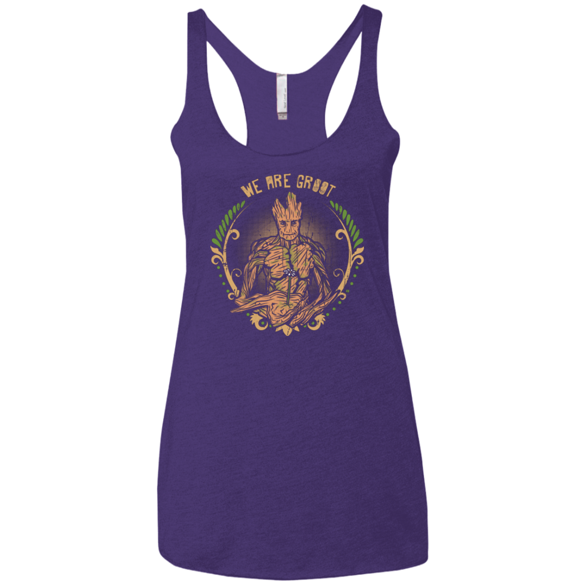 We are Groot Women's Triblend Racerback Tank