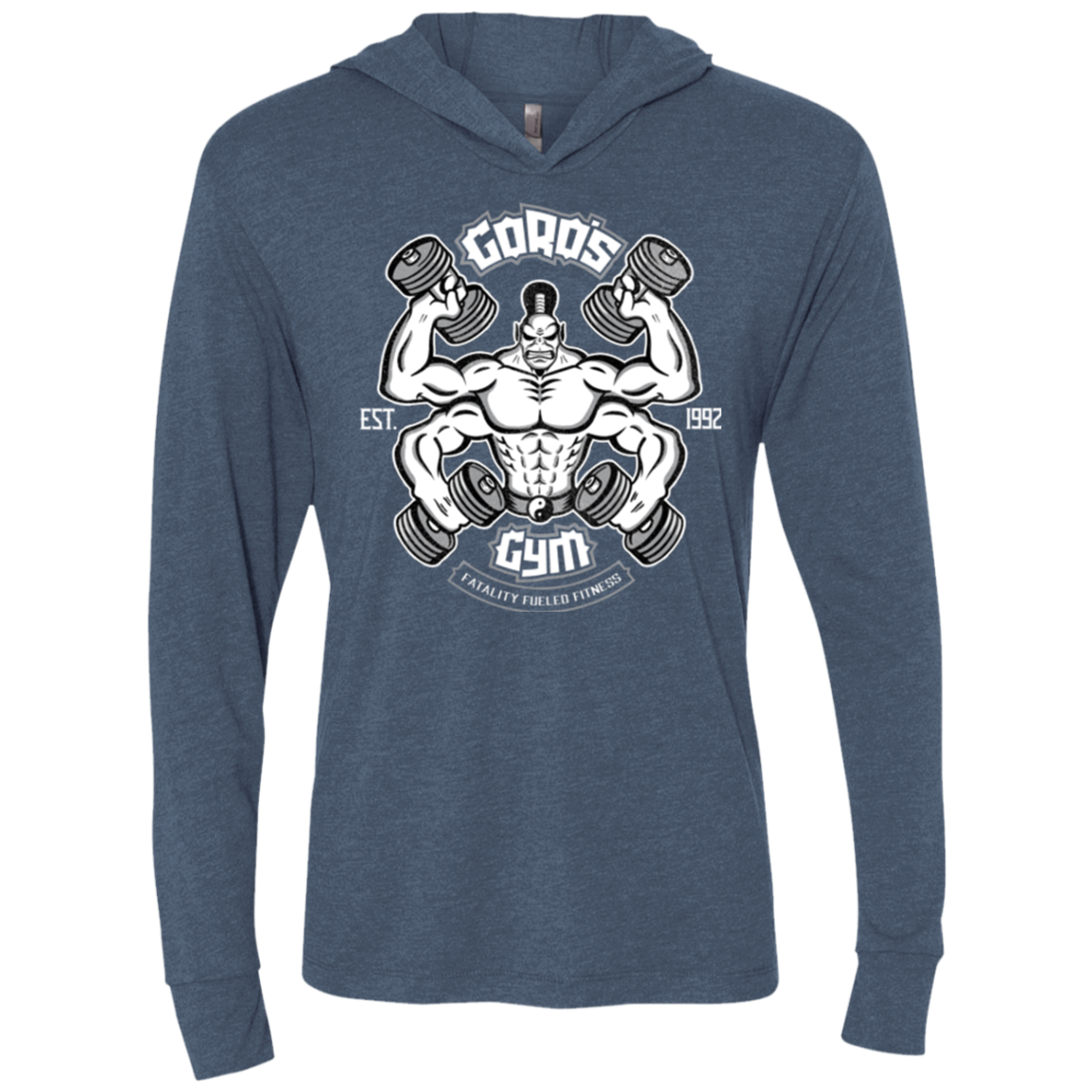 Goros Gym Triblend Long Sleeve Hoodie Tee