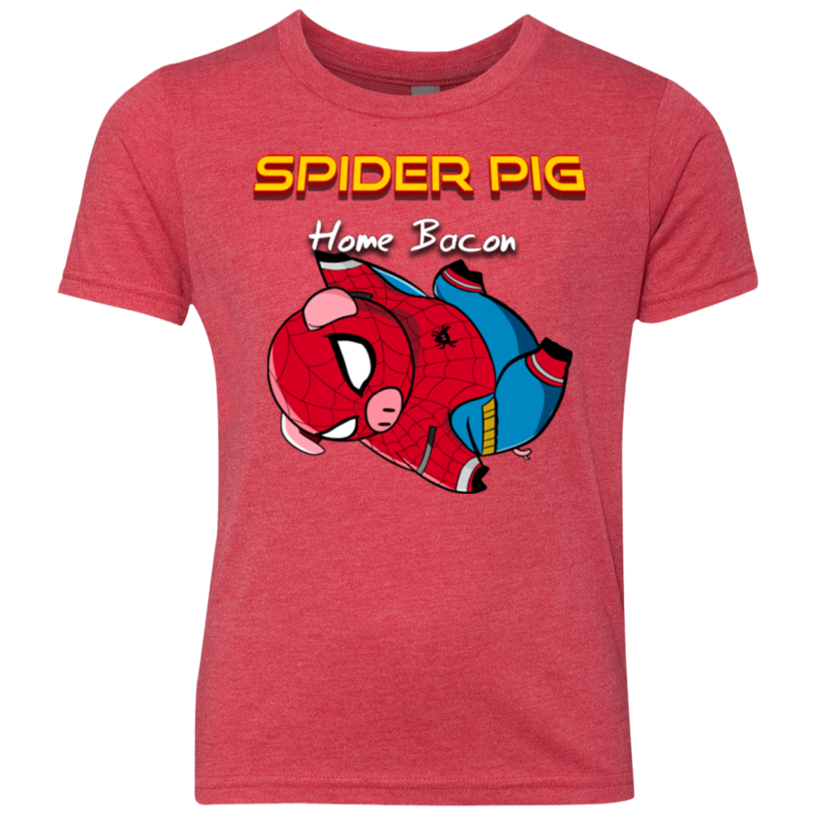 Spider Pig Hanging Youth Triblend T-Shirt