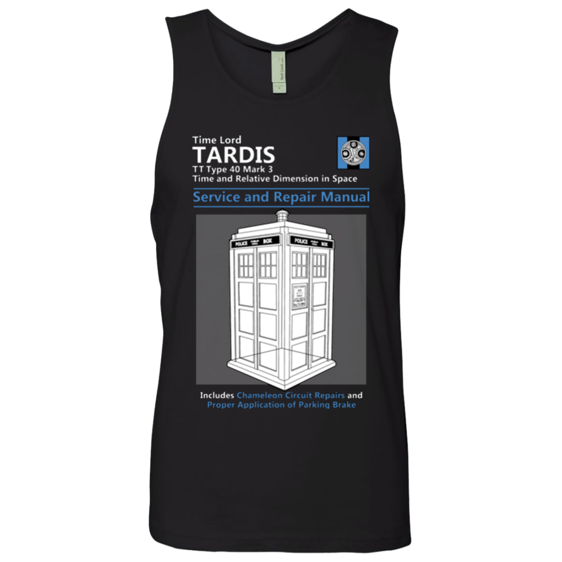 TARDIS SERVICE AND REPAIR MANUAL Men's Premium Tank Top