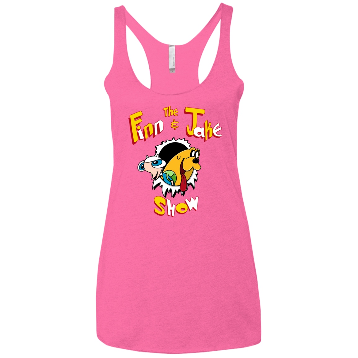 The Finn and Jake Show Women's Triblend Racerback Tank
