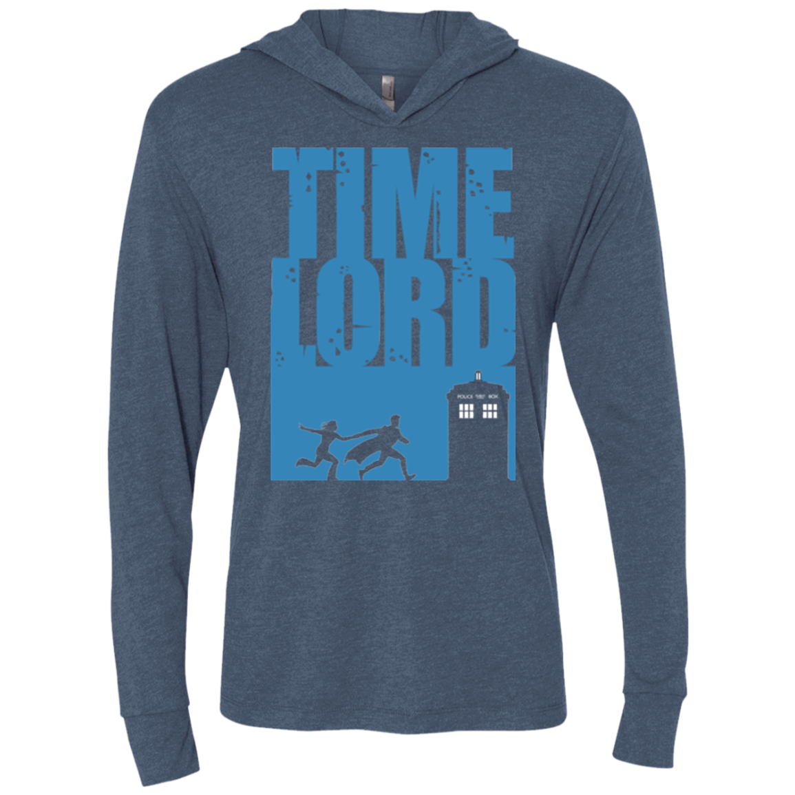 Time Lord Allons-y! Triblend Long Sleeve Hoodie Tee