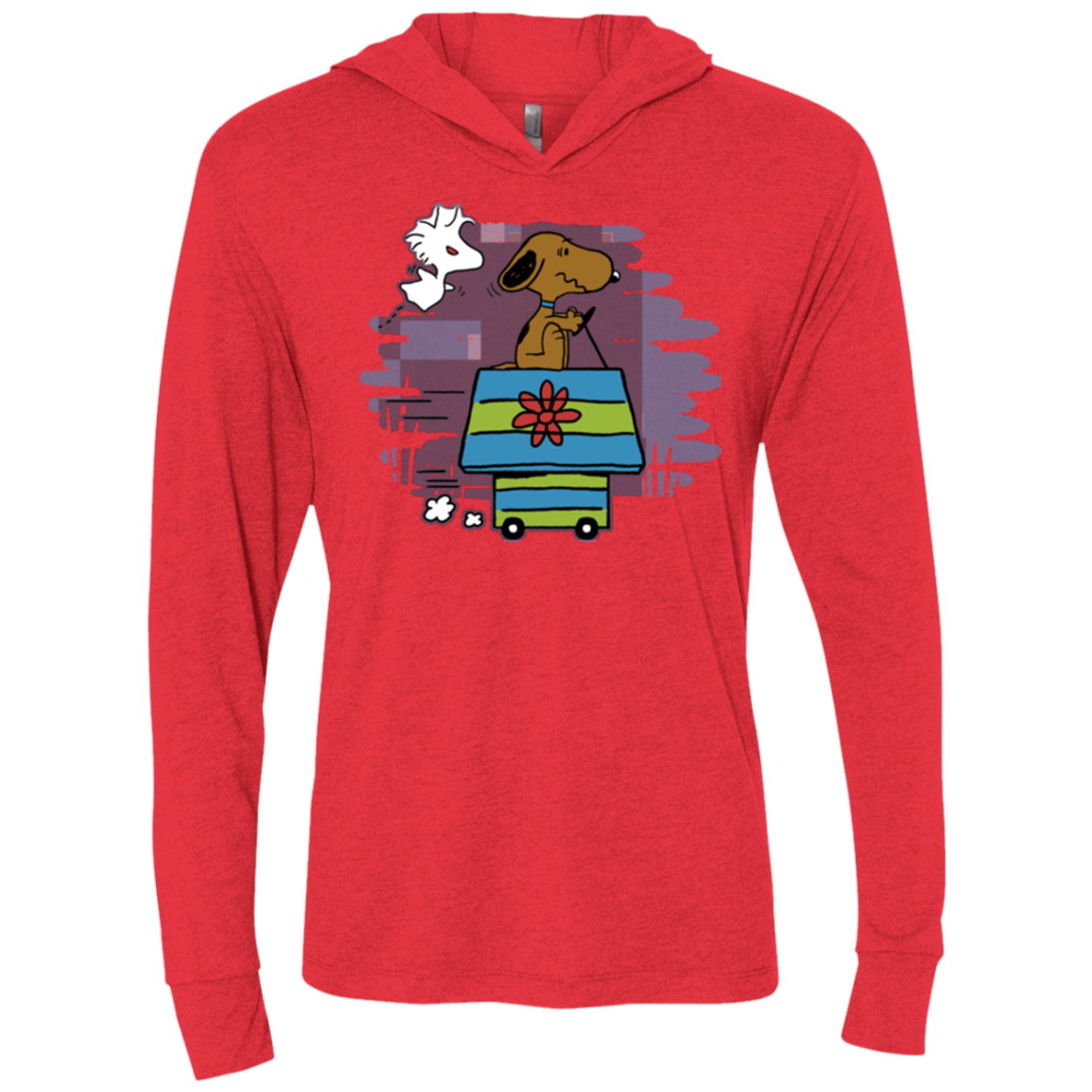 Snoopydoo Triblend Long Sleeve Hoodie Tee