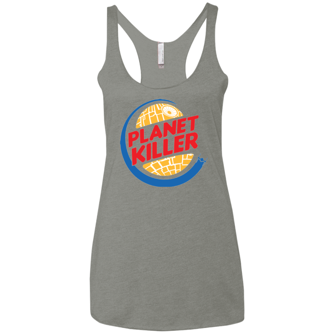 Planet Killer Women's Triblend Racerback Tank