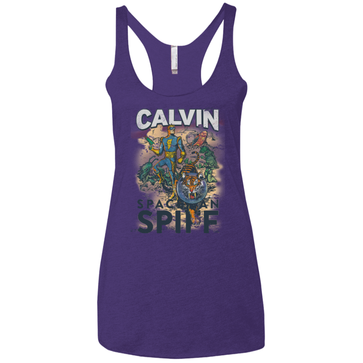 Spaceman Spiff Women's Triblend Racerback Tank