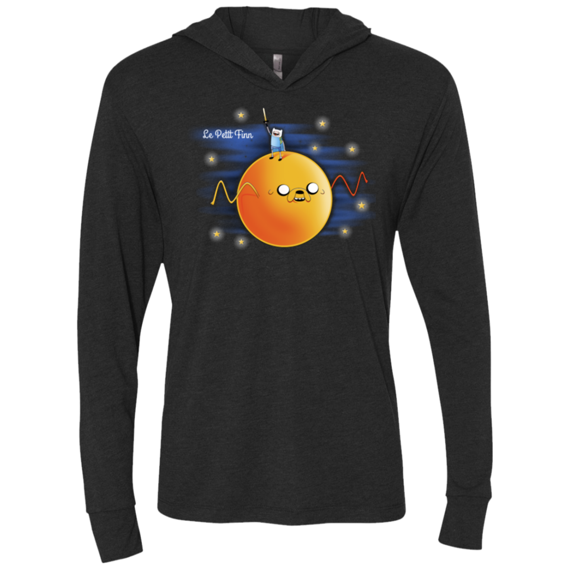 Le Petit Finn Triblend Long Sleeve Hoodie Tee