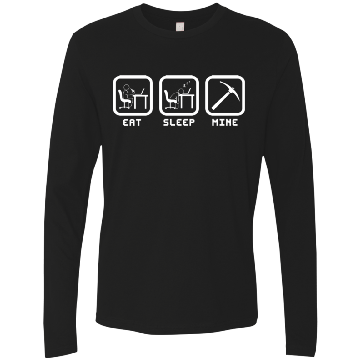Eat Sleep Mine Men's Premium Long Sleeve