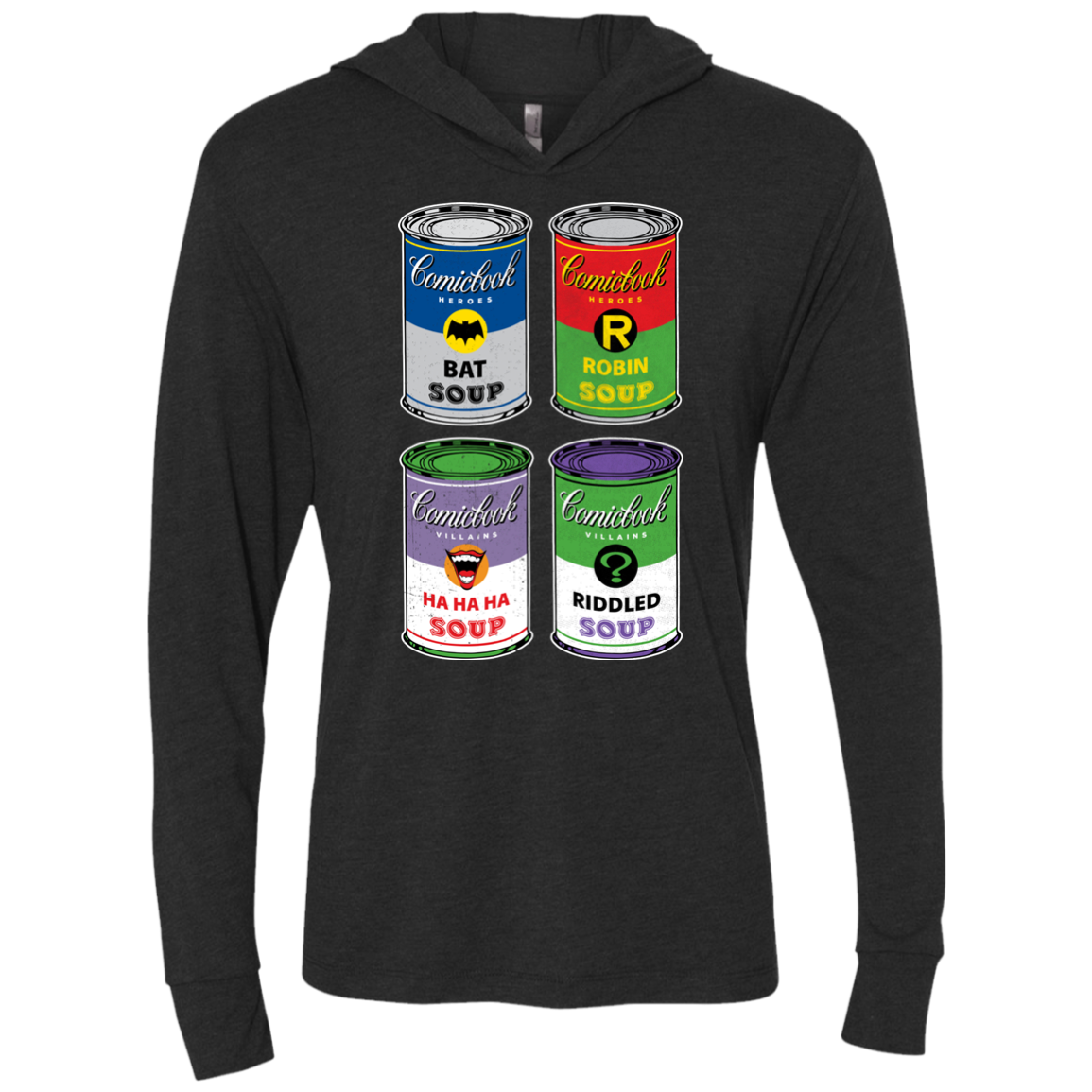 Arkham Soup Triblend Long Sleeve Hoodie Tee
