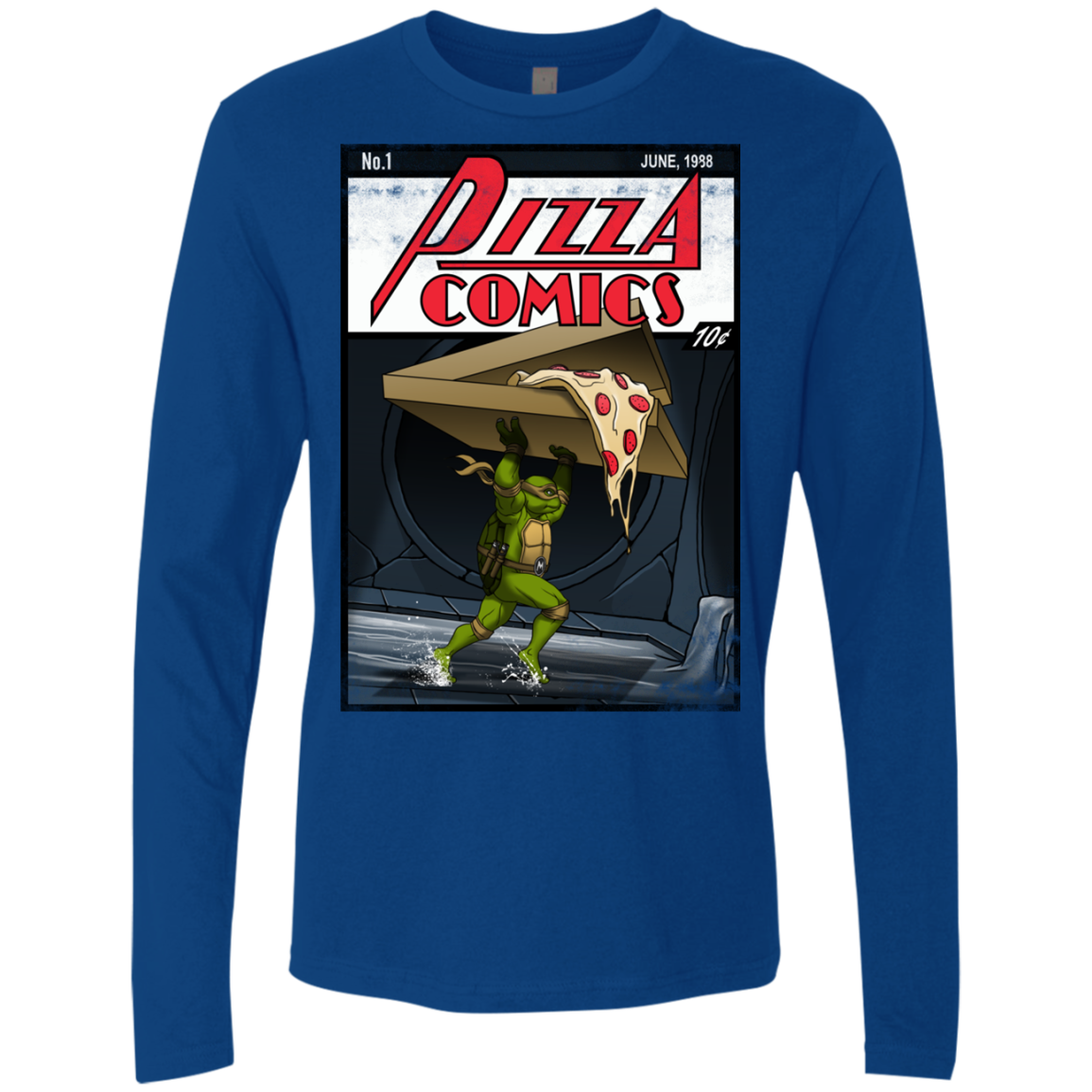 Pizza Comics Men's Premium Long Sleeve