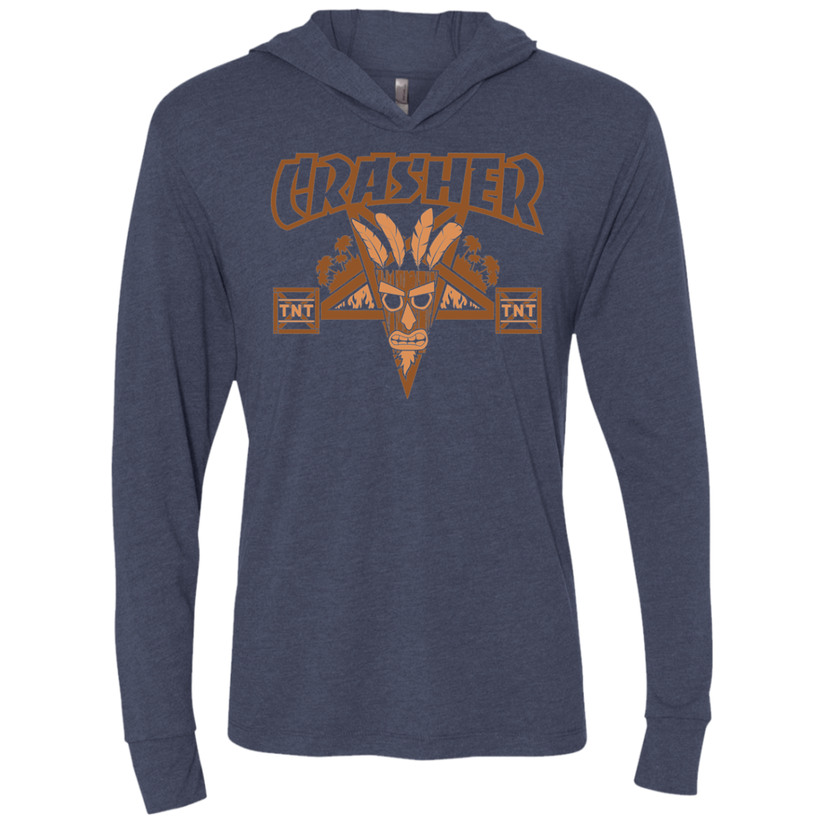 CRASHER Triblend Long Sleeve Hoodie Tee