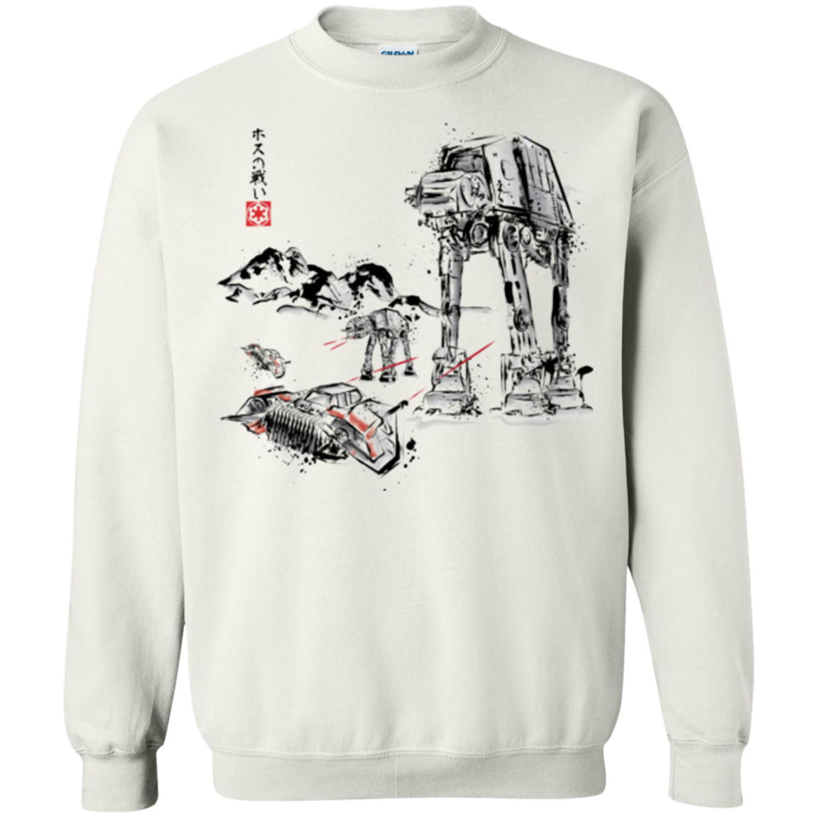 Battle in the Snow Sumi e Crewneck Sweatshirt