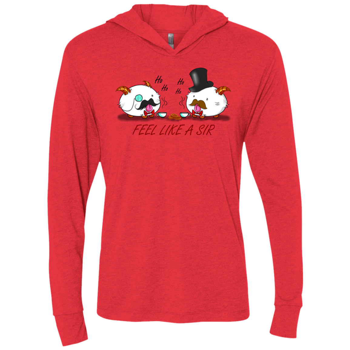 Poros like a sir Triblend Long Sleeve Hoodie Tee