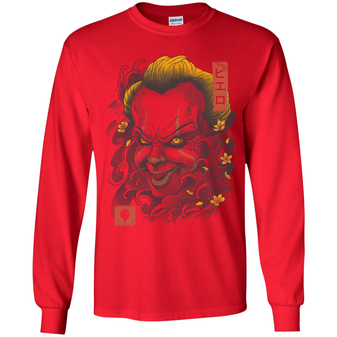 Oni Clown Mask Youth Long Sleeve T-Shirt