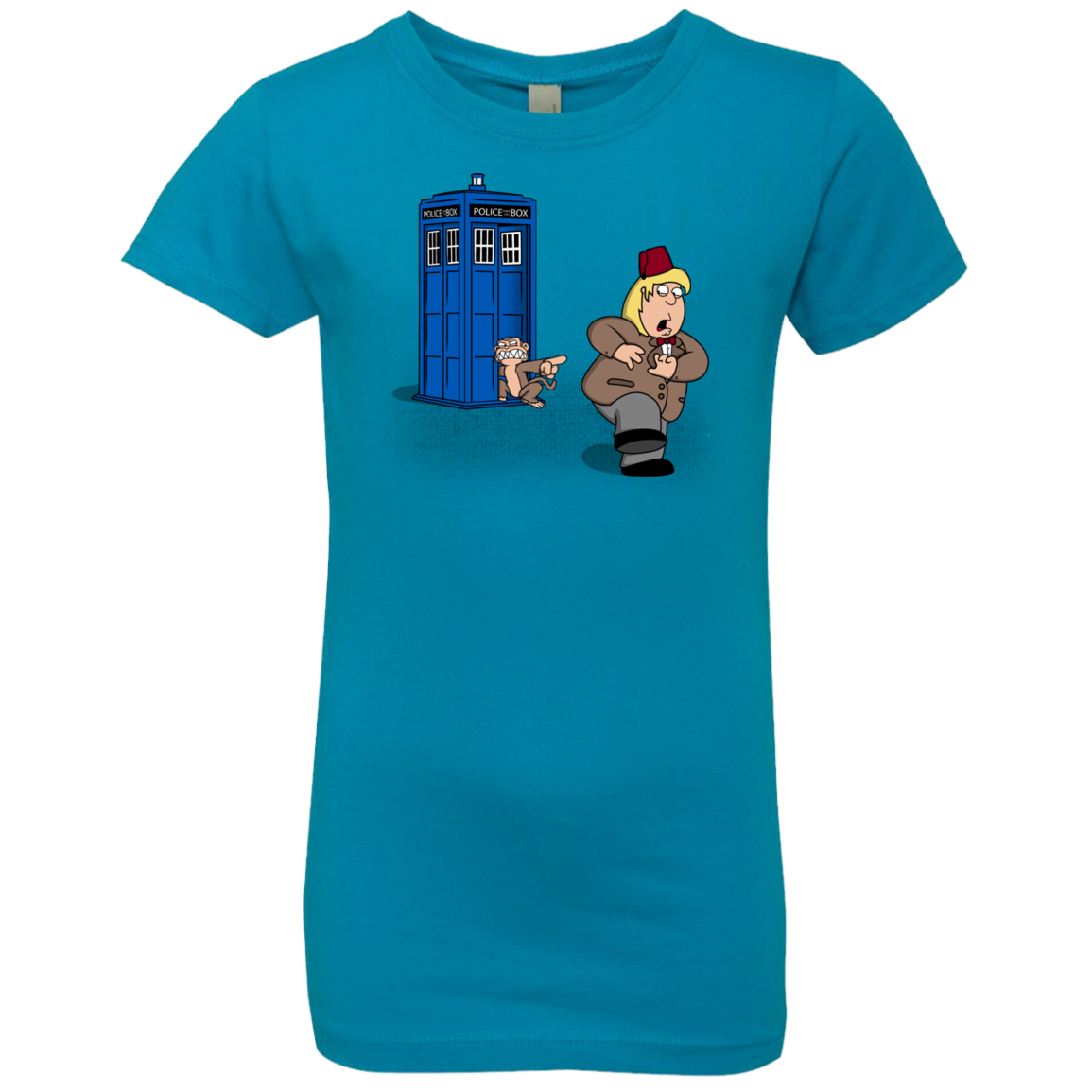 The Tardis Monkey Girls Premium T-Shirt