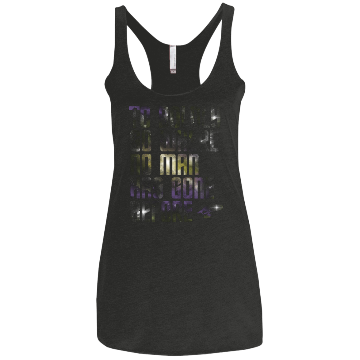 Where no Man has gone Before Women's Triblend Racerback Tank