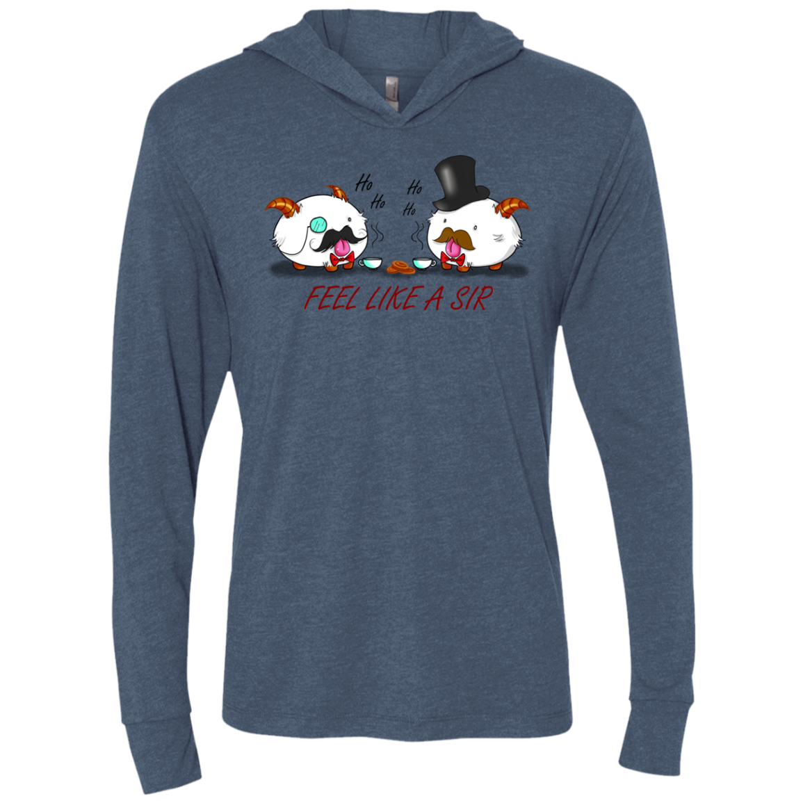 Poros like a sir Triblend Long Sleeve Hoodie Tee
