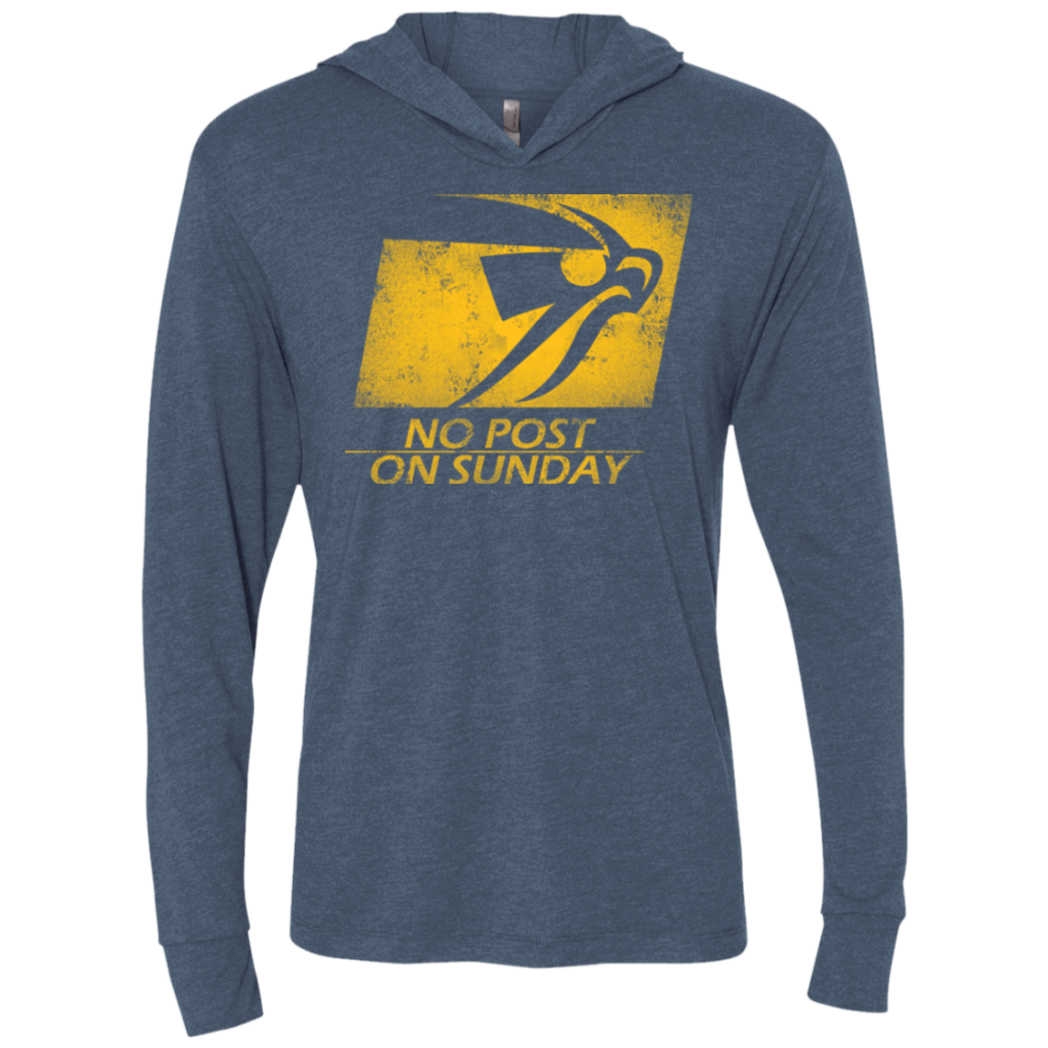 No Post On Sunday Triblend Long Sleeve Hoodie Tee