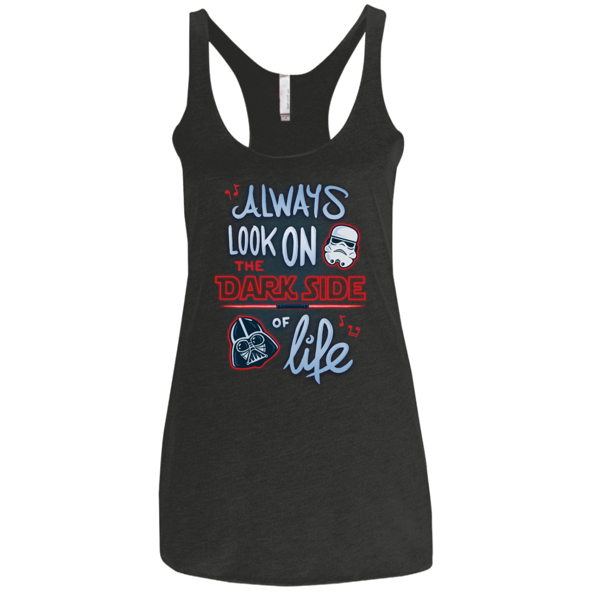 Dark Side of Life Women's Triblend Racerback Tank
