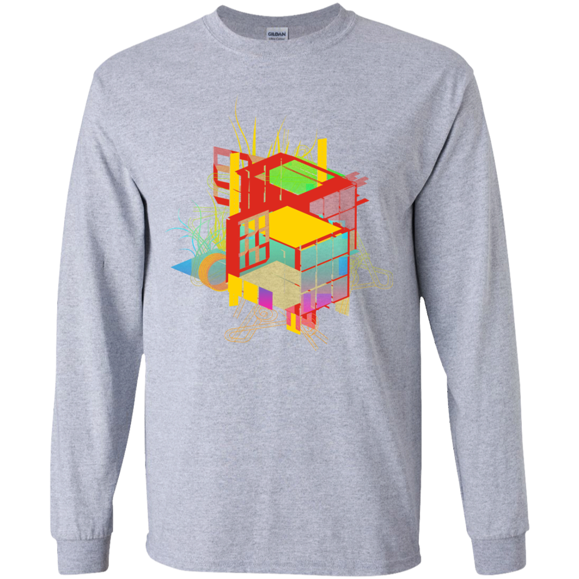 Rubik's Building Youth Long Sleeve T-Shirt