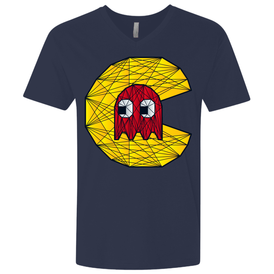 Poly Pac Man Men's Premium V-Neck