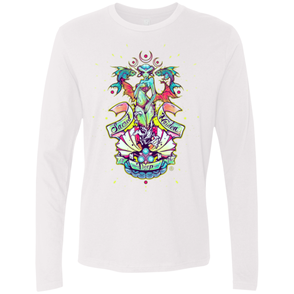 Sacred Maiden of the Deep Men's Premium Long Sleeve