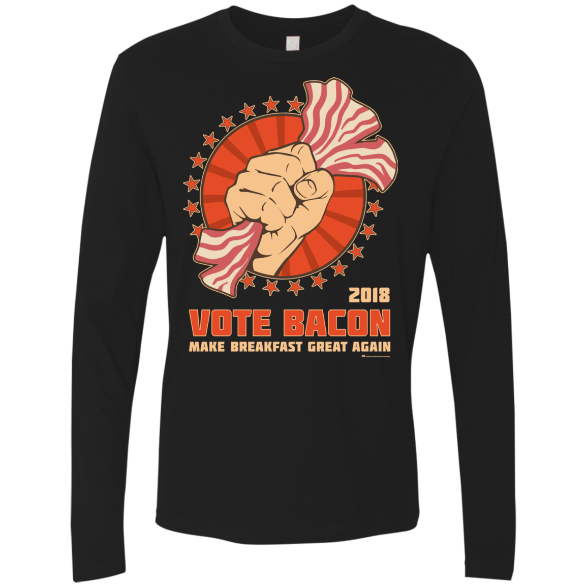 Vote Bacon In 2018 Men's Premium Long Sleeve