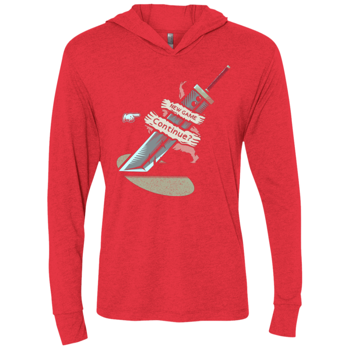 Continue Triblend Long Sleeve Hoodie Tee