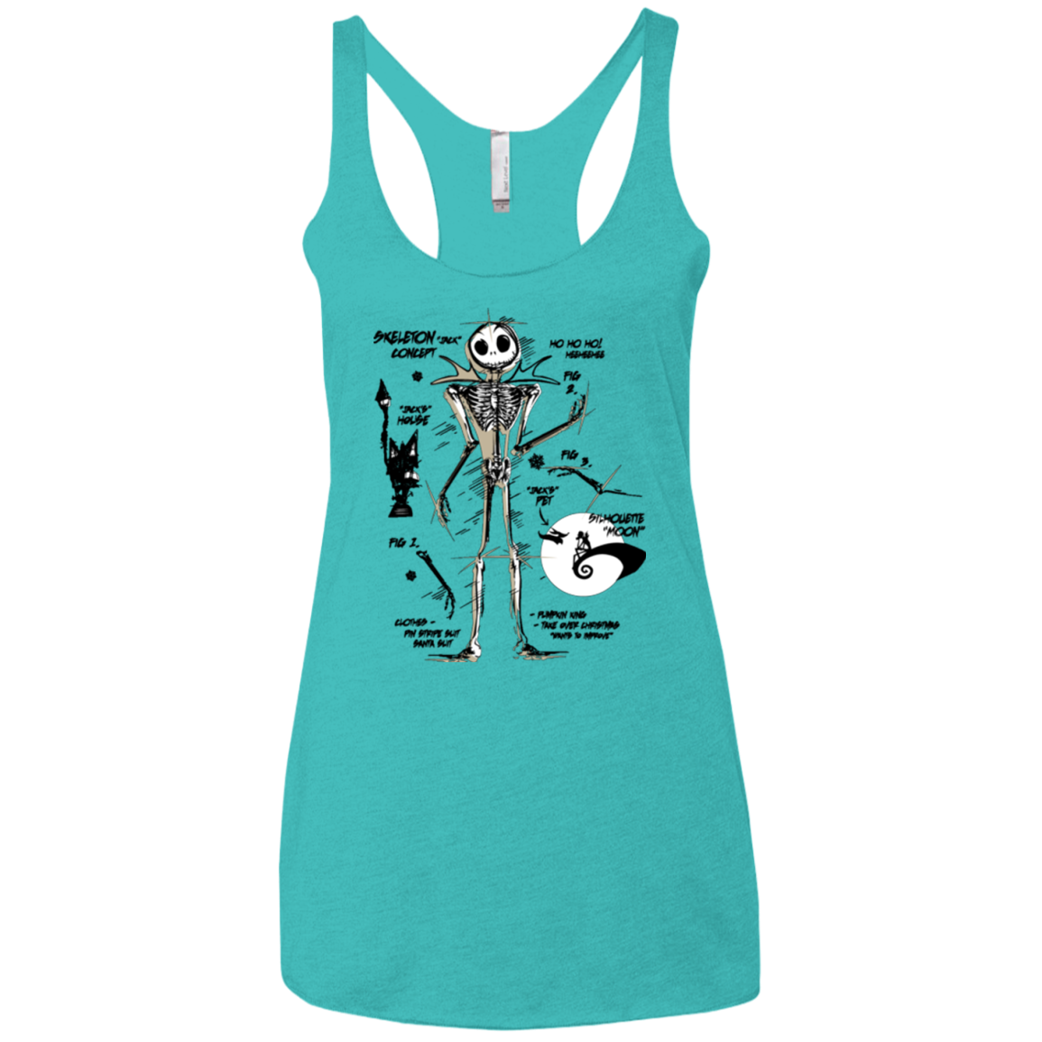 Skeleton Concept Women's Triblend Racerback Tank