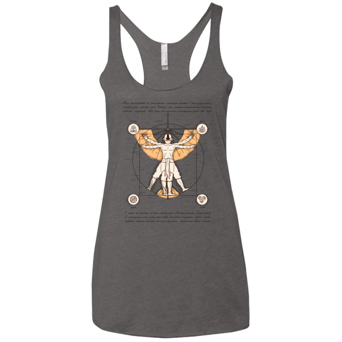 Vitruvian Aang Women's Triblend Racerback Tank