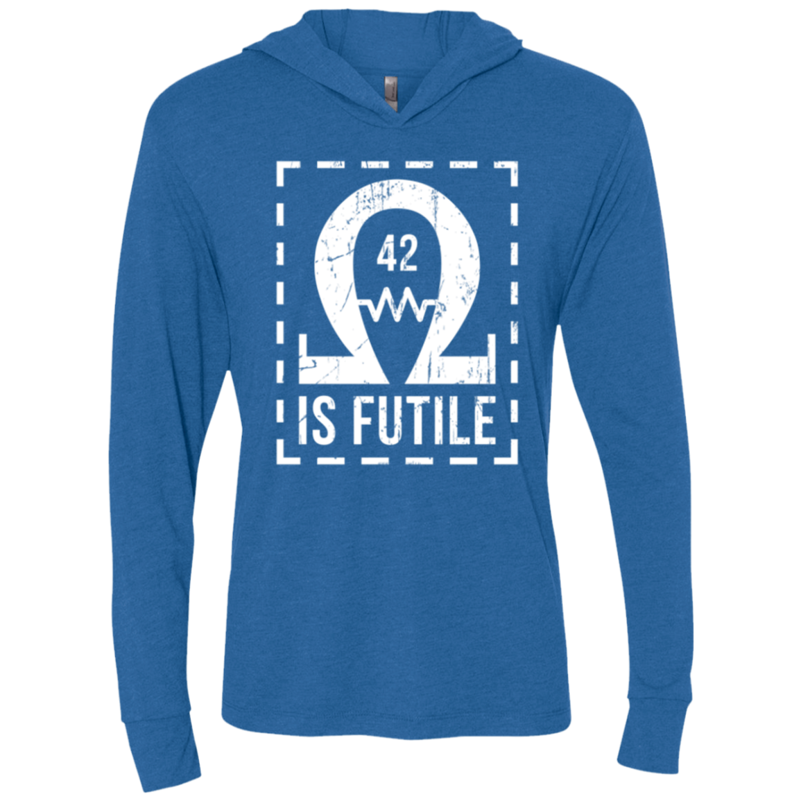 Resistance is Futile Triblend Long Sleeve Hoodie Tee
