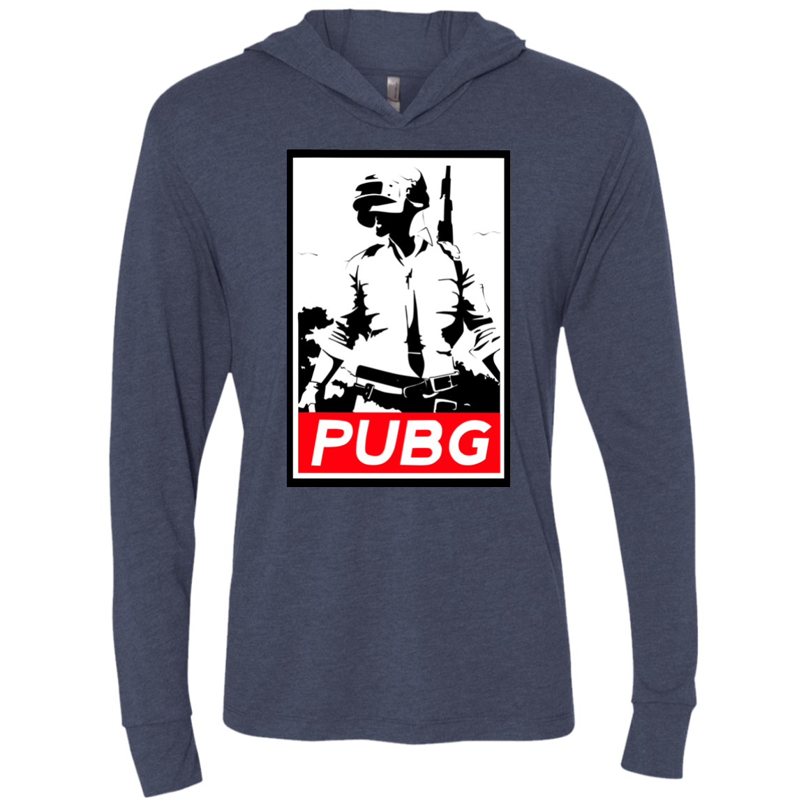 PUBG Triblend Long Sleeve Hoodie Tee