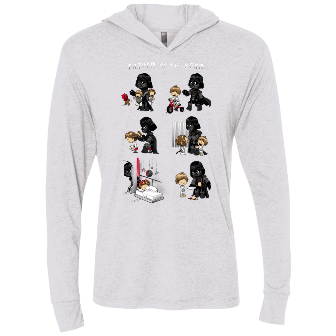 Father of the year Triblend Long Sleeve Hoodie Tee