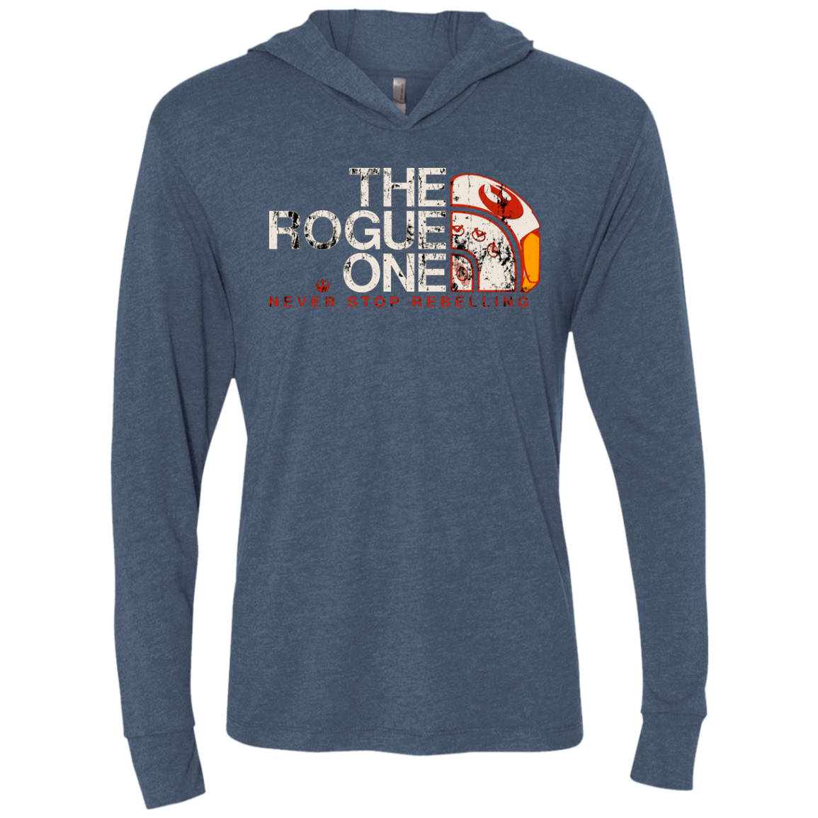 Rogue North Face Triblend Long Sleeve Hoodie Tee