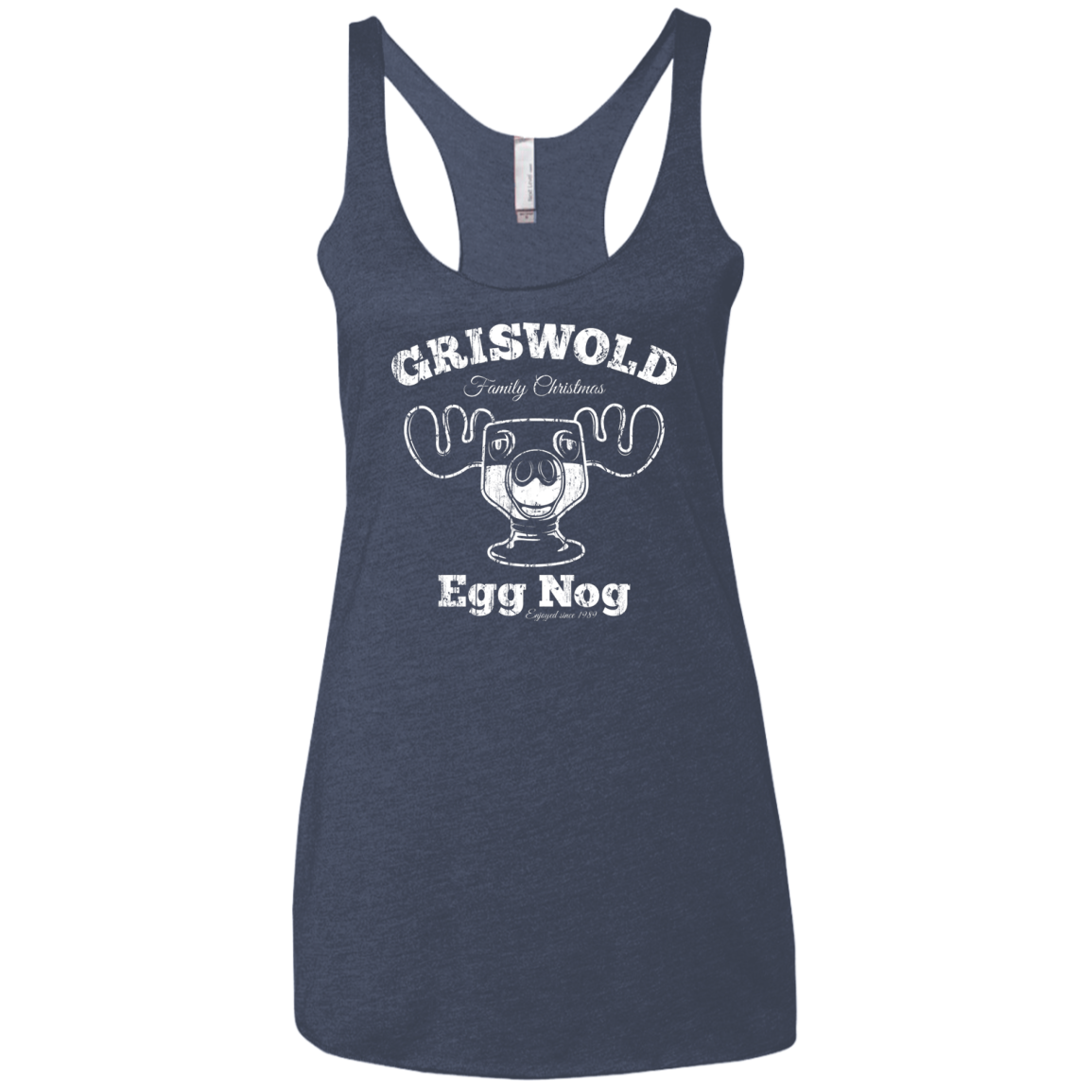 Griswold Christmas Egg Nog Women's Triblend Racerback Tank