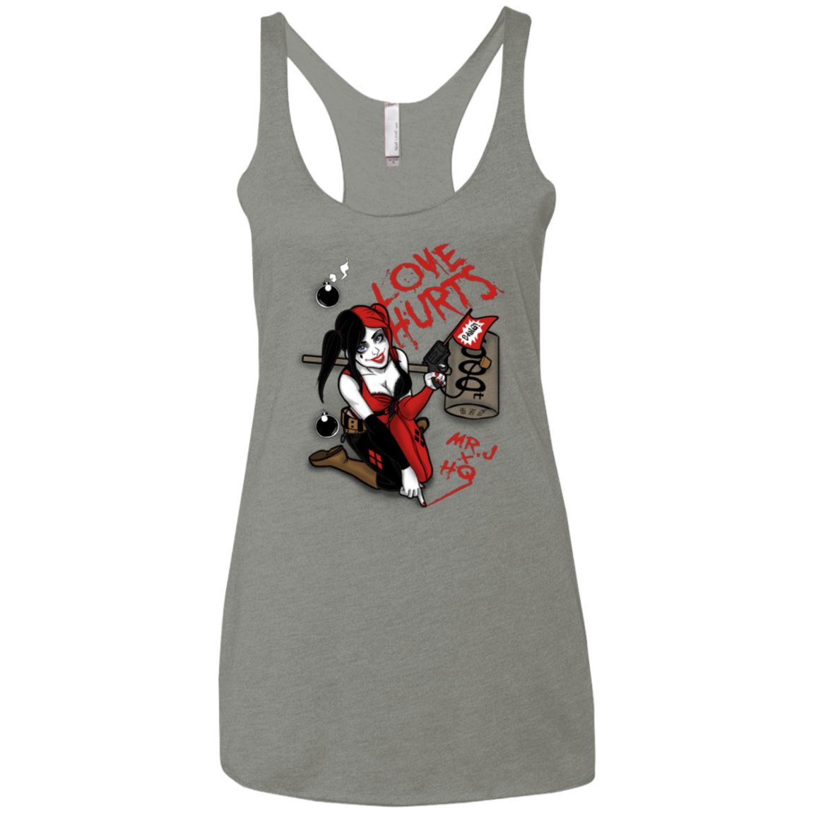 Love Hurts Women's Triblend Racerback Tank