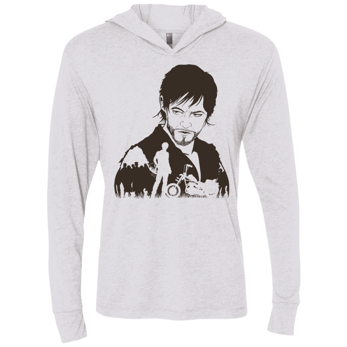 The Archer Triblend Long Sleeve Hoodie Tee