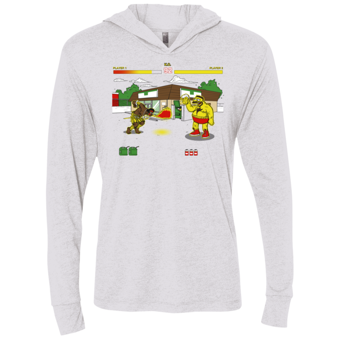 Springfield Fighter Triblend Long Sleeve Hoodie Tee