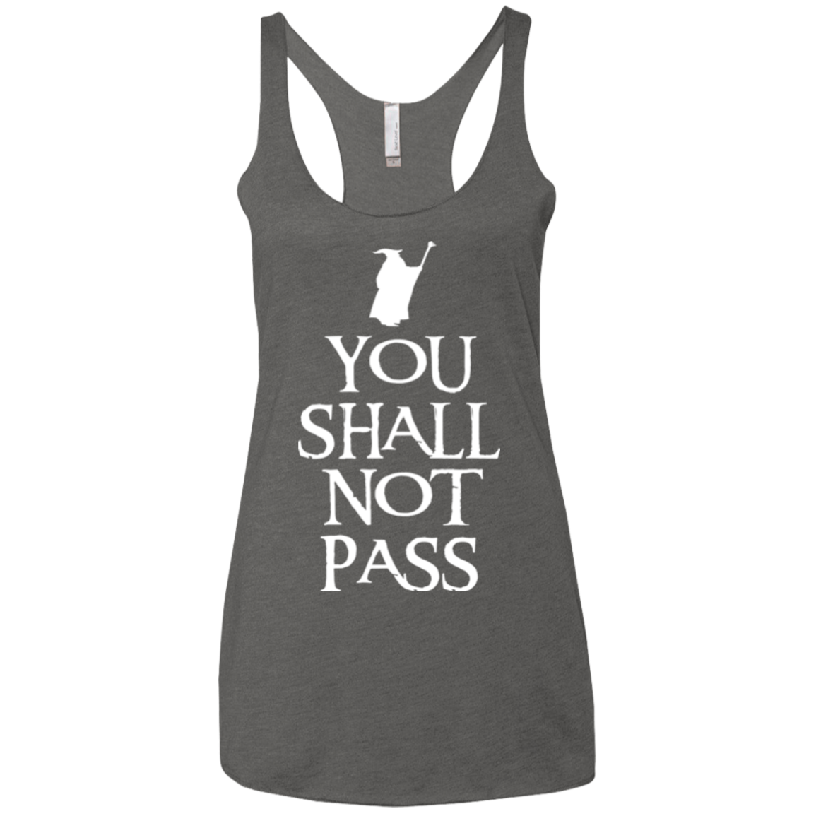 You shall not pass Women's Triblend Racerback Tank