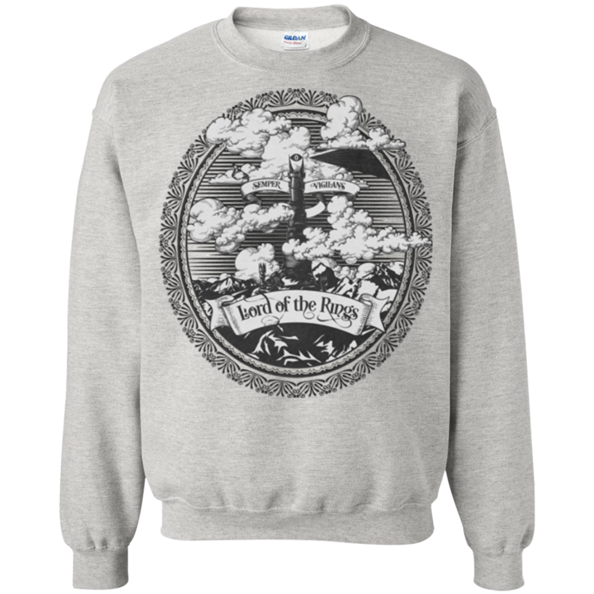 Vintage Mordor Tower Crewneck Sweatshirt