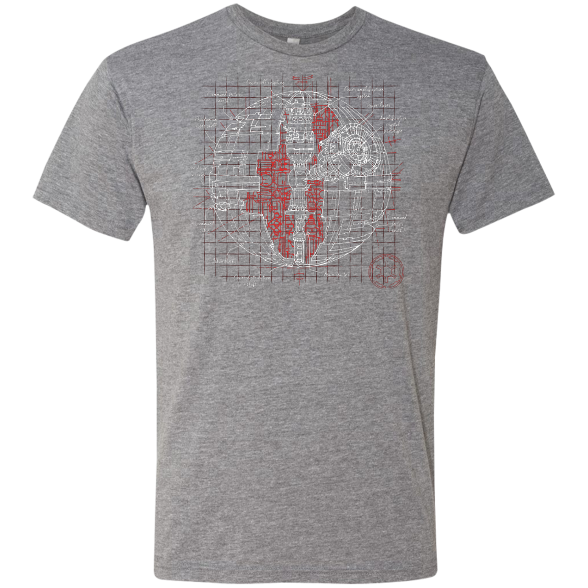 Death Star Plan Men's Triblend T-Shirt