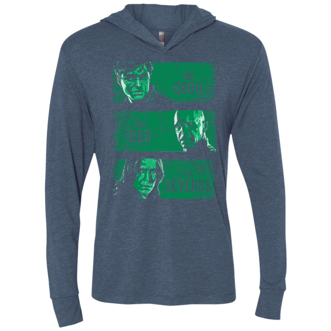 The Good the Bad and the Severus Triblend Long Sleeve Hoodie Tee