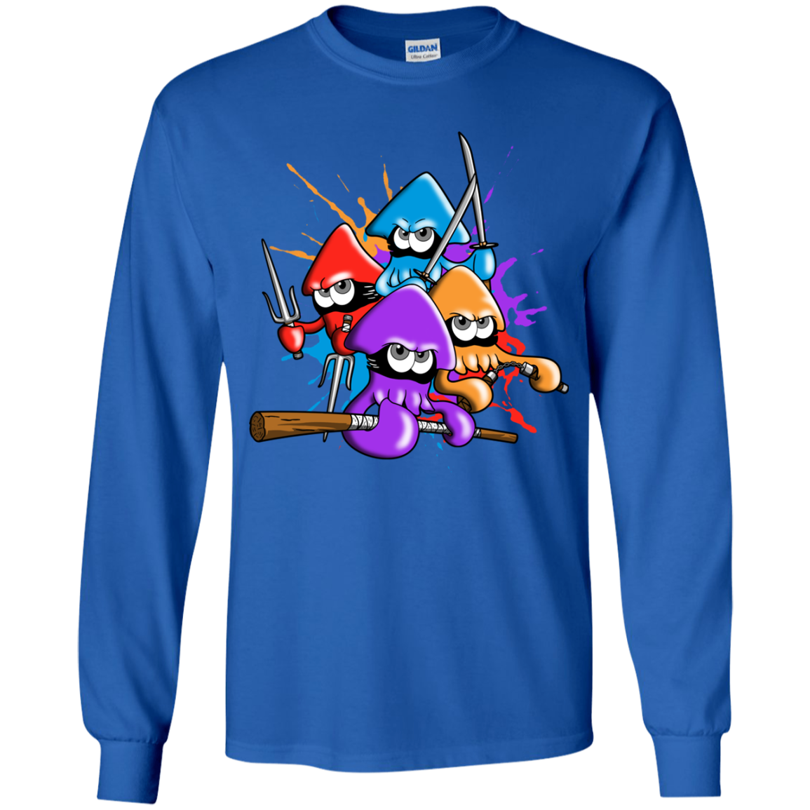 Teenage Mutant Ninja Squids Youth Long Sleeve T-Shirt