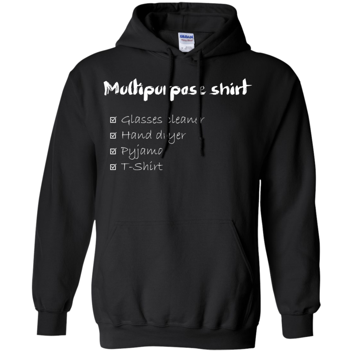 Multipurpose Shirt White ink Pullover Hoodie