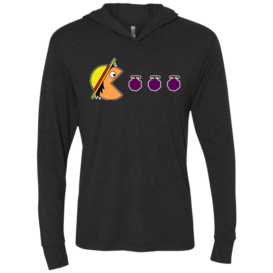 Hungry Pirate Triblend Long Sleeve Hoodie Tee